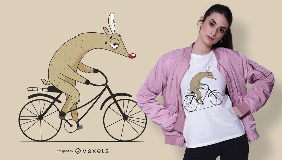 Diseño de camiseta de Rudolph cansado Diseño de camiseta de Rudolph cansado