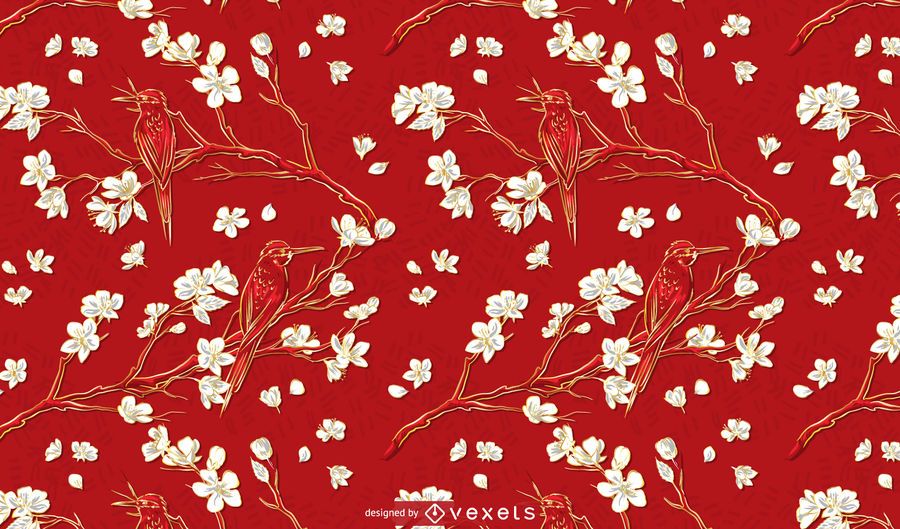 Artistic Birds and Flower Background Design Artistic Birds and Flower Background Design