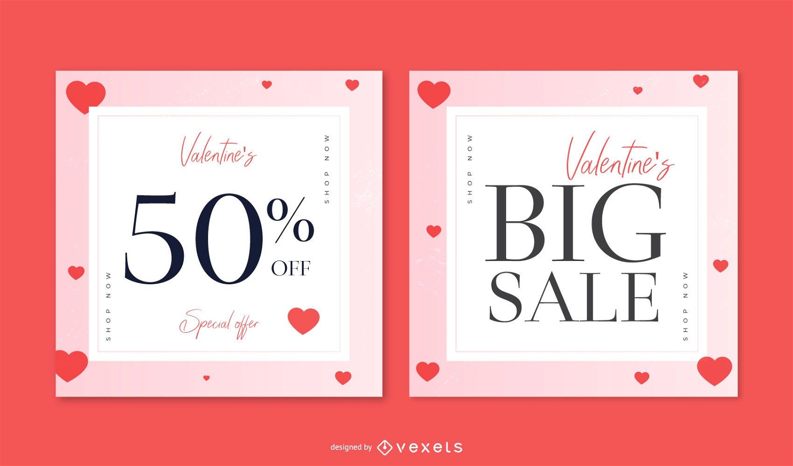 Valentine's Day Sale Banner Set