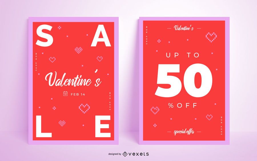 Valentinstag-Promo-Poster-Set Valentinstag-Promo-Poster-Set