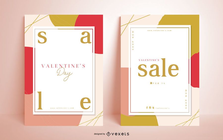 Paquete de póster estacional de San Valentín Paquete de póster estacional de San Valentín
