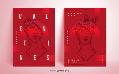 Valentine's Day Artistic Poster Set Valentine's Day Artistic Poster Set