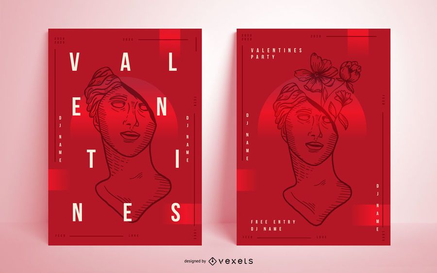 Valentine's Day Artistic Poster Set Valentine's Day Artistic Poster Set