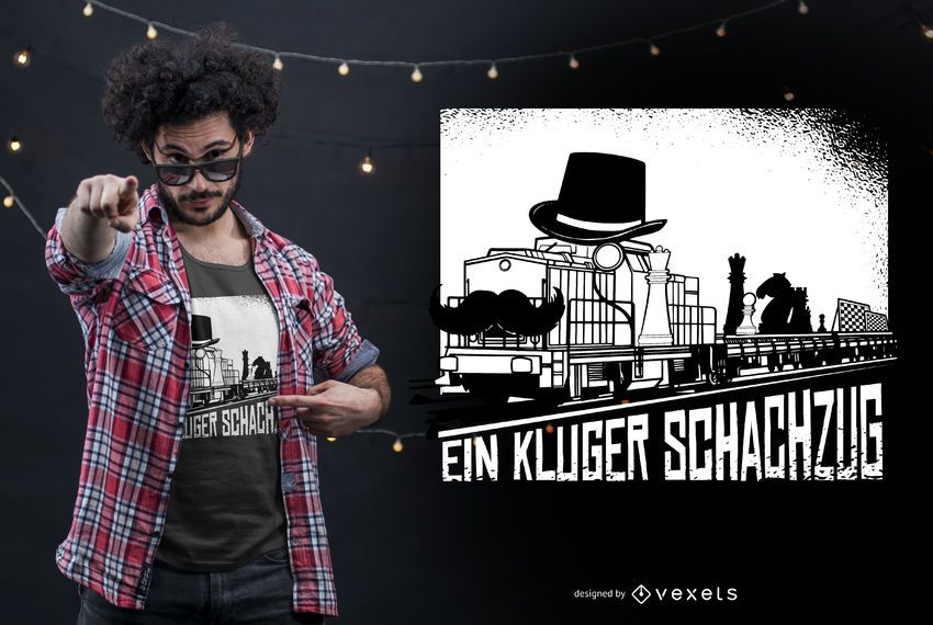 Chess Train German Quote T-shirt Design Chess Train German Quote T-shirt Design