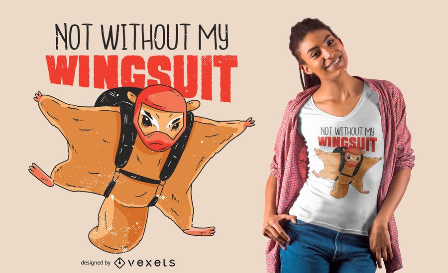 Flying Squirrel Funny T-shirt Design Flying Squirrel Funny T-shirt Design