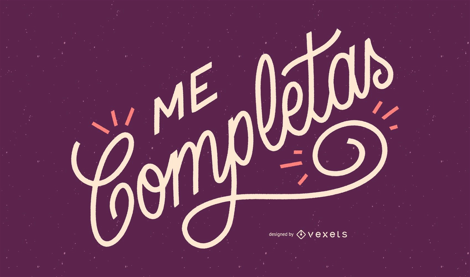 You Complete Me Spanish Quote Design