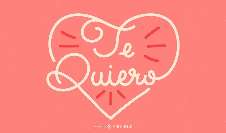 Eu te amo design de letras espanholas Eu te amo design de letras espanholas