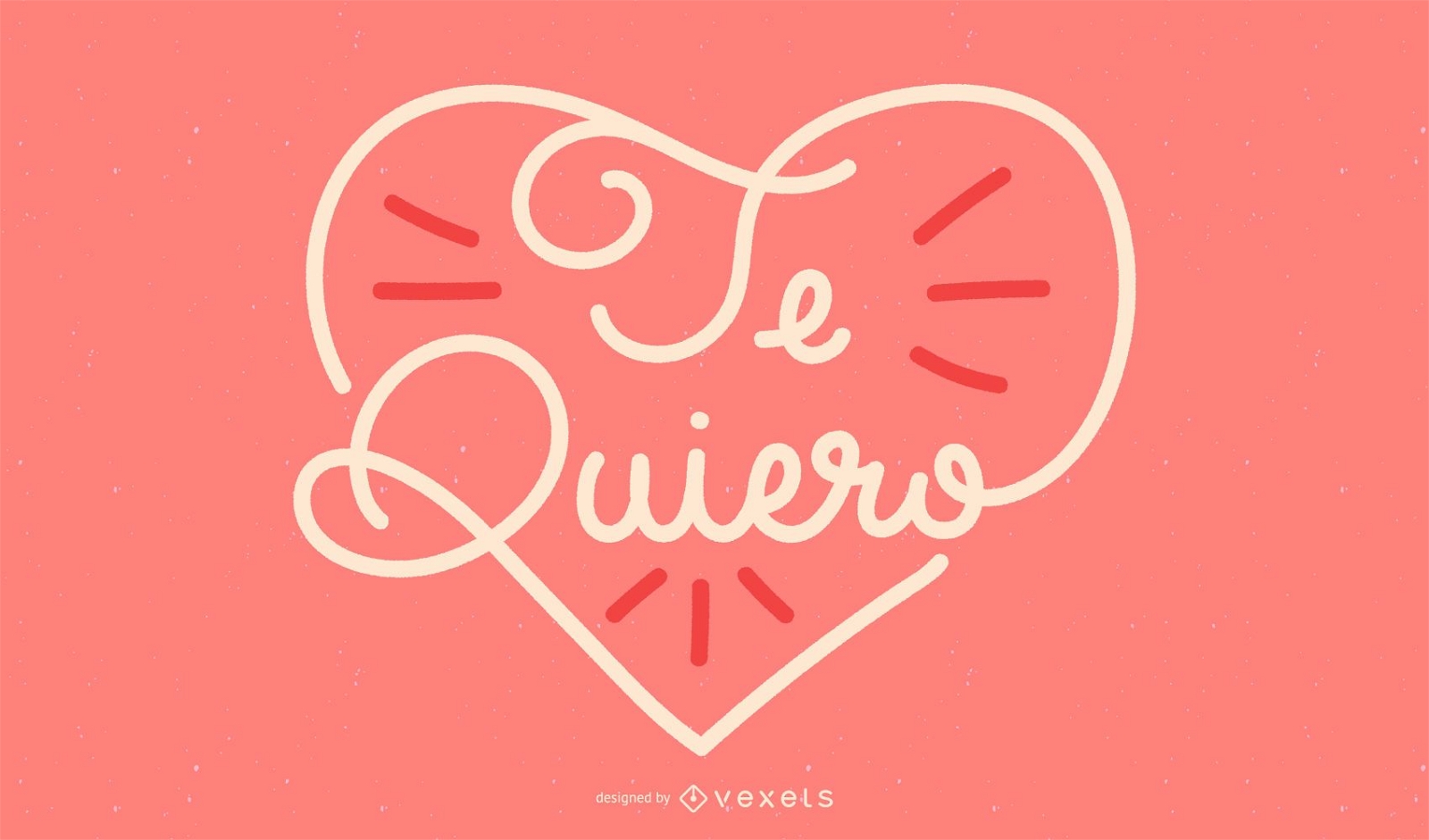 Ich liebe dich Spanisch Schriftzug Design