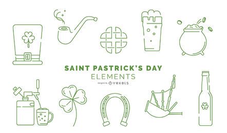 St. Patrick's Day Stroke Element Pack St. Patrick's Day Stroke Element Pack