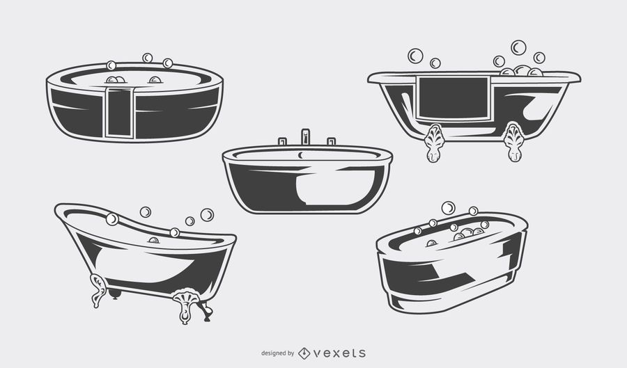 Vintage bathtub black set Vintage bathtub black set