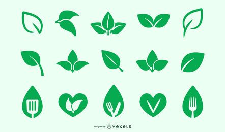 Vegane und vegetarische Icon-Set Vegane und vegetarische Icon-Set