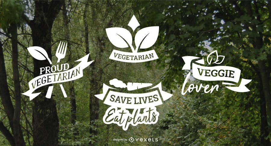 Vegetarian badges pack Vegetarian badges pack
