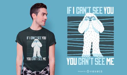 Design de camiseta com citação de Pé Grande