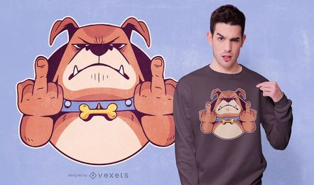Dog middle finger t-shirt design Dog middle finger t-shirt design
