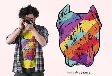 Buntes Pitbull-T-Shirt Design