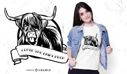 Highland cow quote t-shirt design