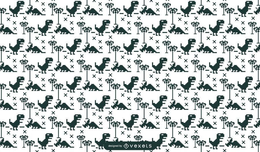 Pixelated dinos pattern design Pixelated dinos pattern design