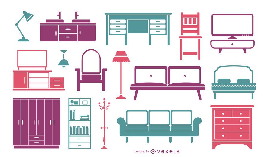 Flat furniture color collection Flat furniture color collection