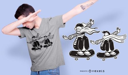 Diseño de camiseta de skate