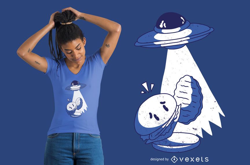 Design de t-shirt ufo Burger Design de t-shirt ufo Burger