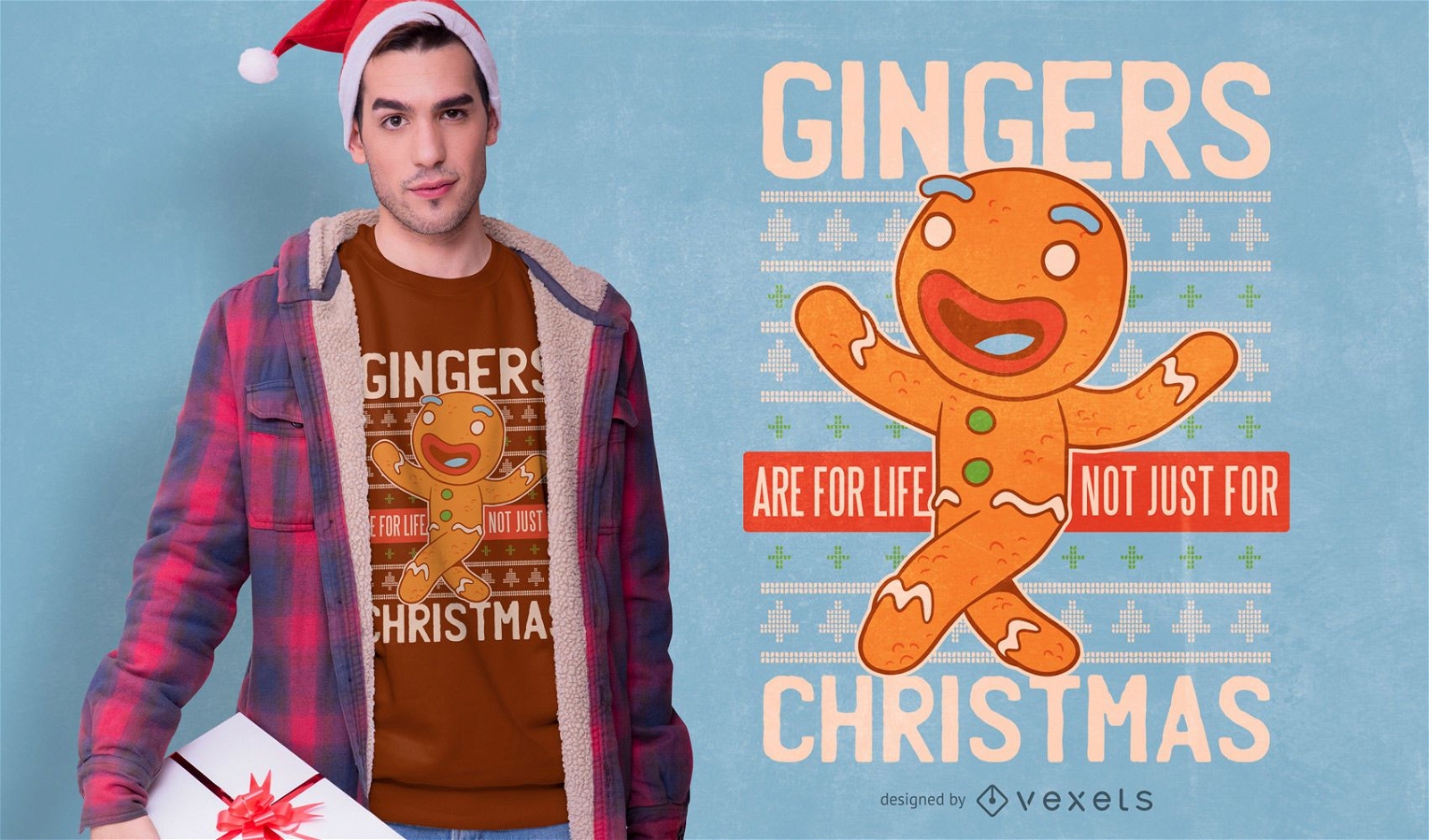 Gingerbread quote t-shirt design