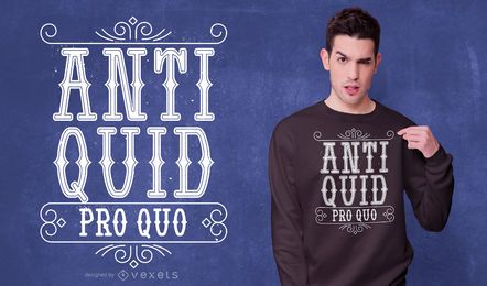 Diseño de camiseta anti comillas