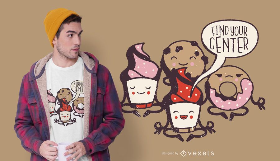 Yoga pastries t-shirt design Yoga pastries t-shirt design