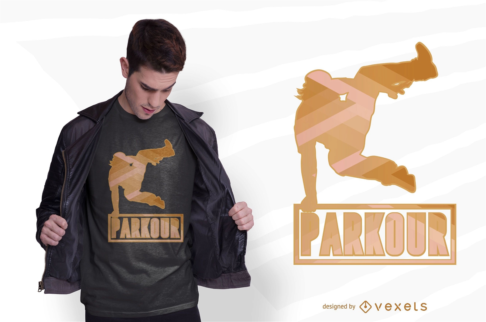 Design de camisetas parkour jump