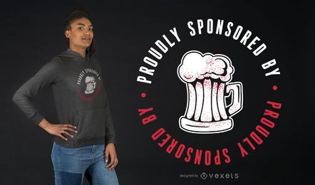 Diseño de camiseta divertida cita de cerveza