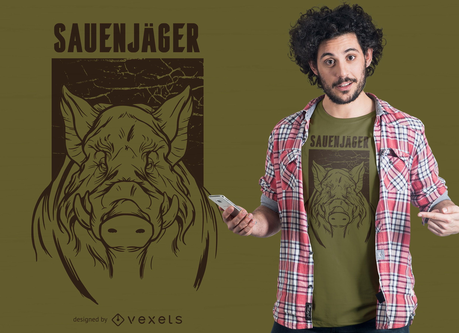 SauenjÃ¤ger German T-shirt Design