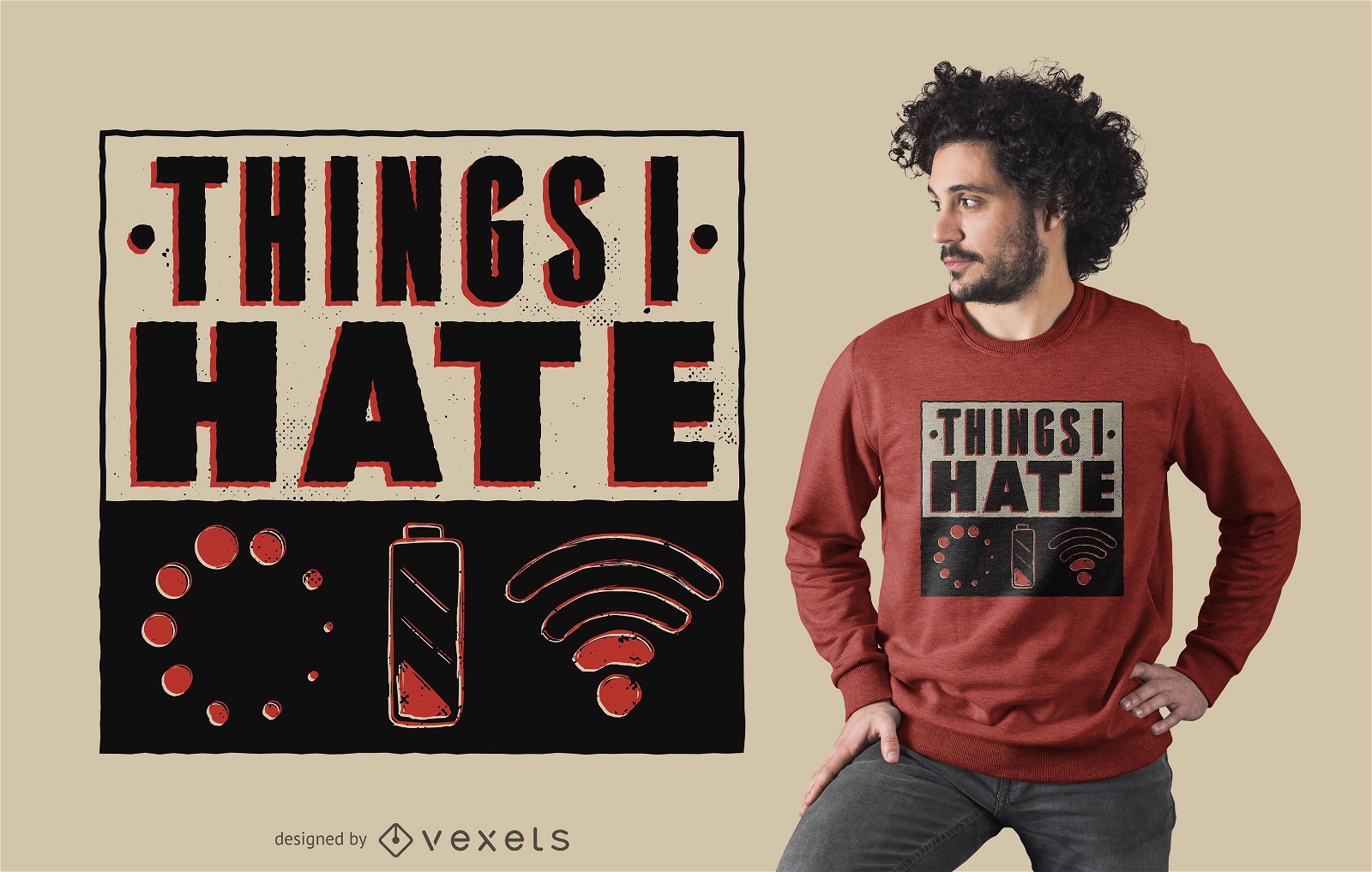 Things I Hate Funny T-shirt Design