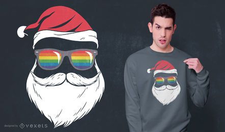 Diseño de camiseta Gay Santa Glasses Diseño de camiseta Gay Santa Glasses