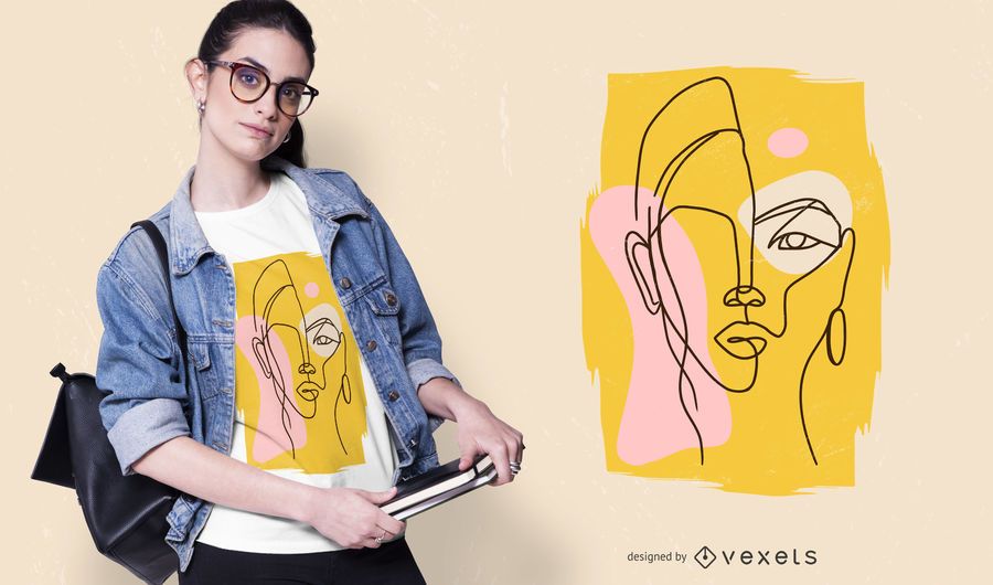 Abstract woman t-shirt design Abstract woman t-shirt design