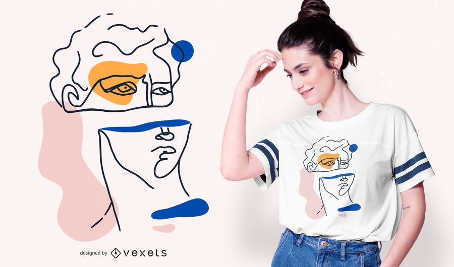 Abstract David Head T-shirt Design Abstract David Head T-shirt Design