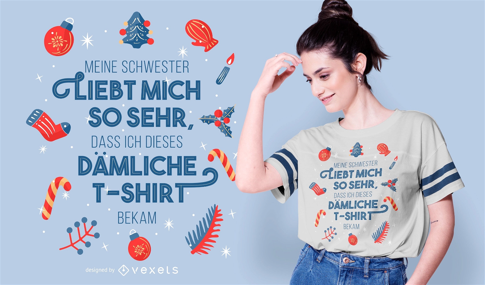 Weihnachten Deutsch Zitat T-Shirt Design