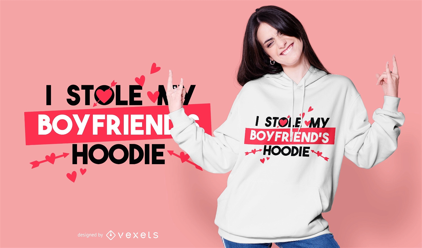 Boyfriend's hoodie t-shirt design