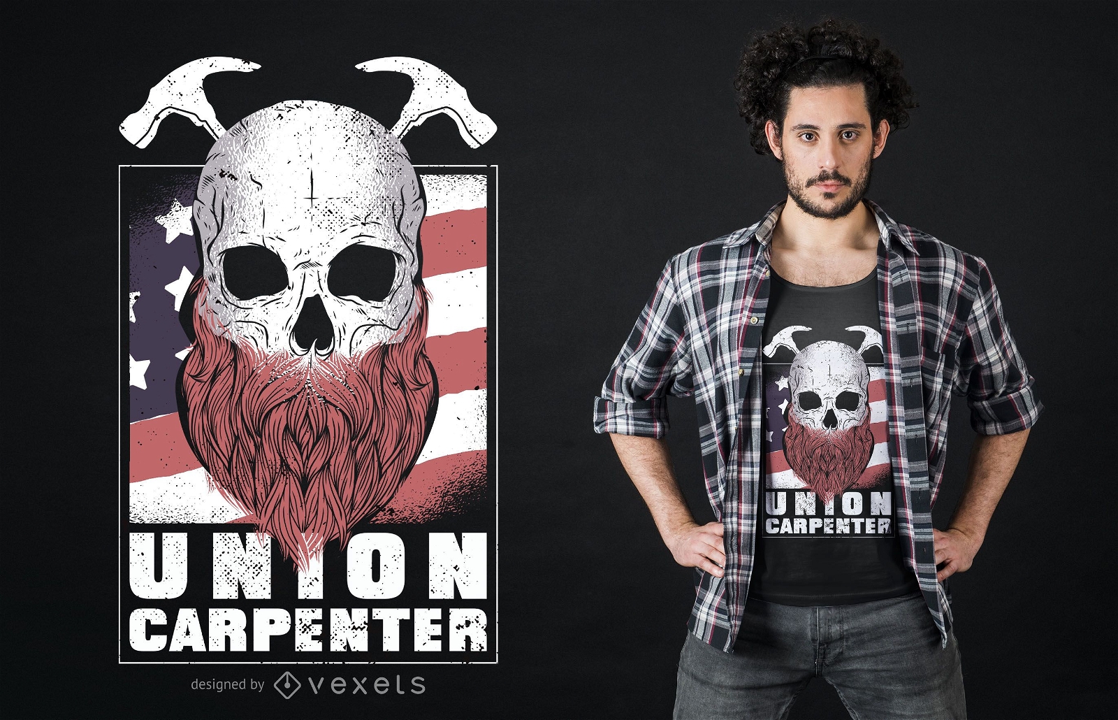 Union carpenter t-shirt design