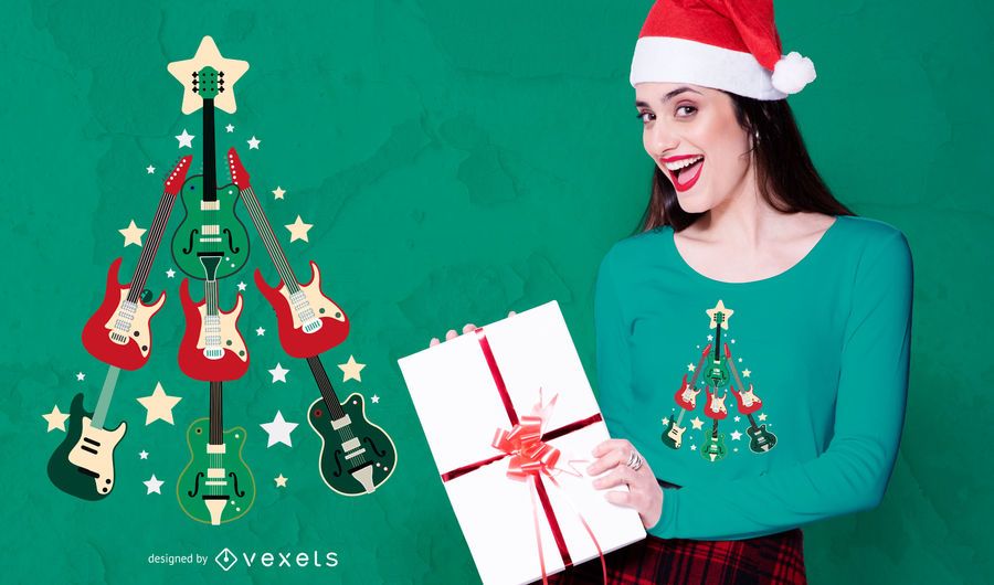 REQUEST-Guitar Christmas Tree T-shirt Design REQUEST-Guitar Christmas Tree T-shirt Design