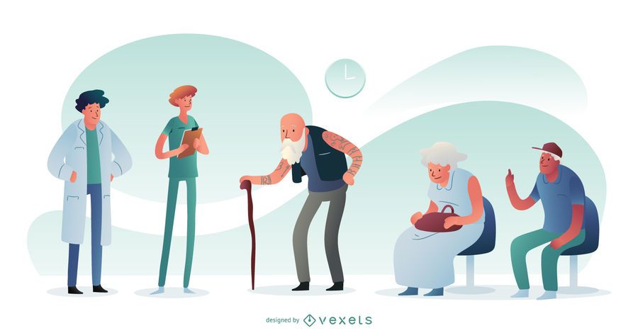 Hospital People Graphic Composition Hospital People Graphic Composition