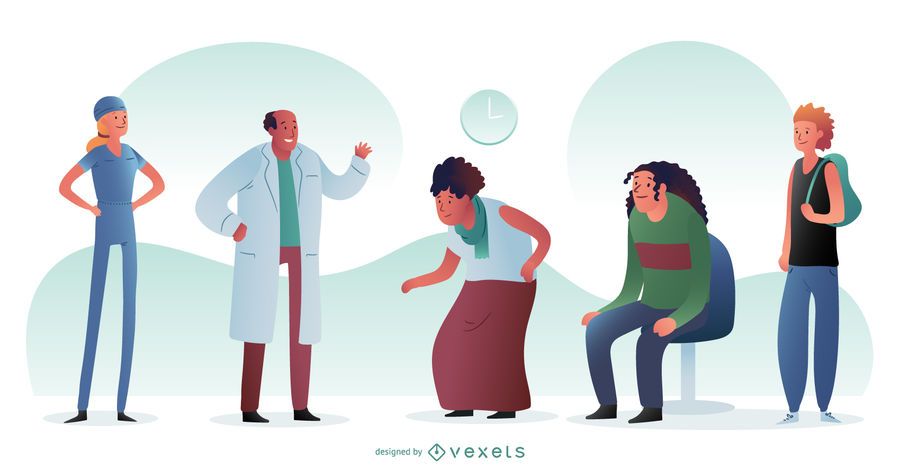 Médico del Hospital y Diseño Gráfico de Pacientes Médico del Hospital y Diseño Gráfico de Pacientes