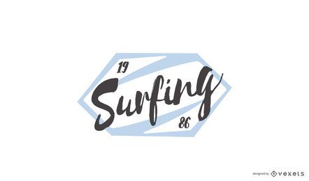 Design de logotipo de selo de surf