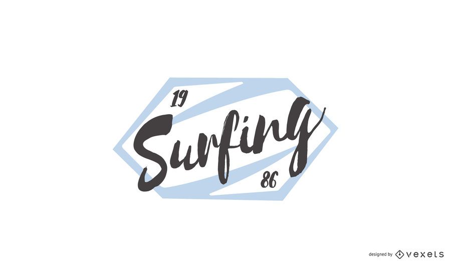 Surfing Stamp Logo Design Surfing Stamp Logo Design