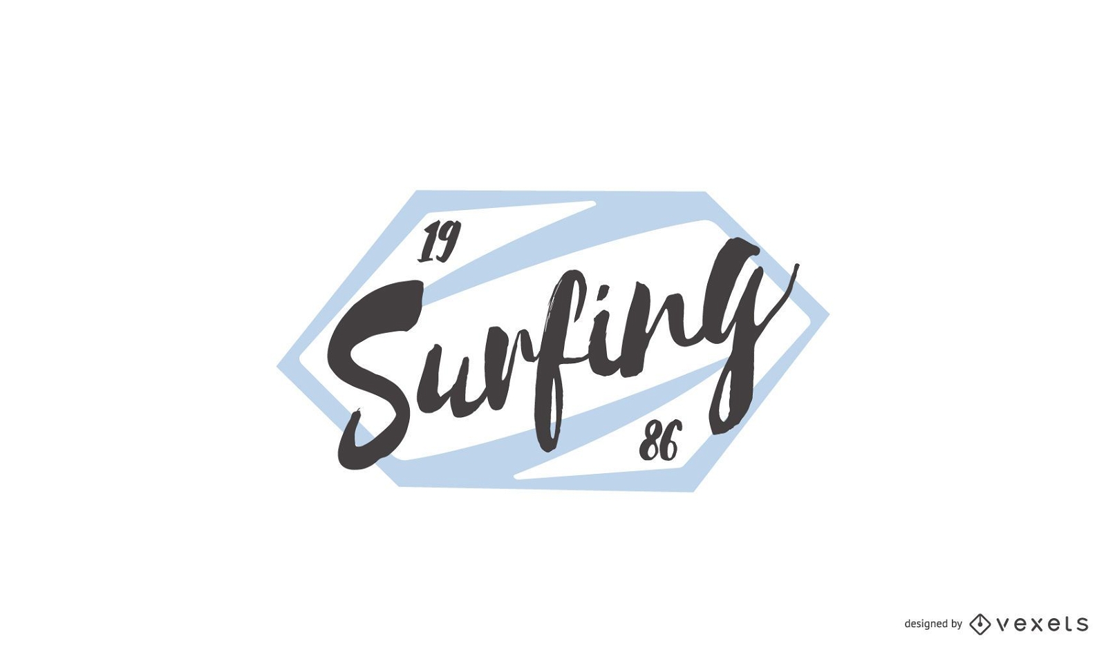 Dise?o de logotipo de sello de surf
