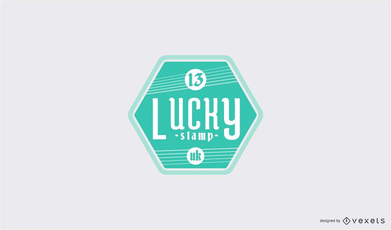 Lucky stamp logo template