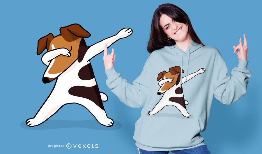 Terrier dabbing t-shirt design Terrier dabbing t-shirt design