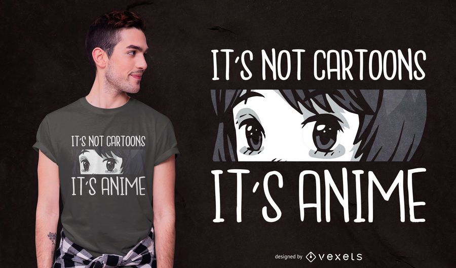 Não desenhos animados anime design de t-shirt Não desenhos animados anime design de t-shirt