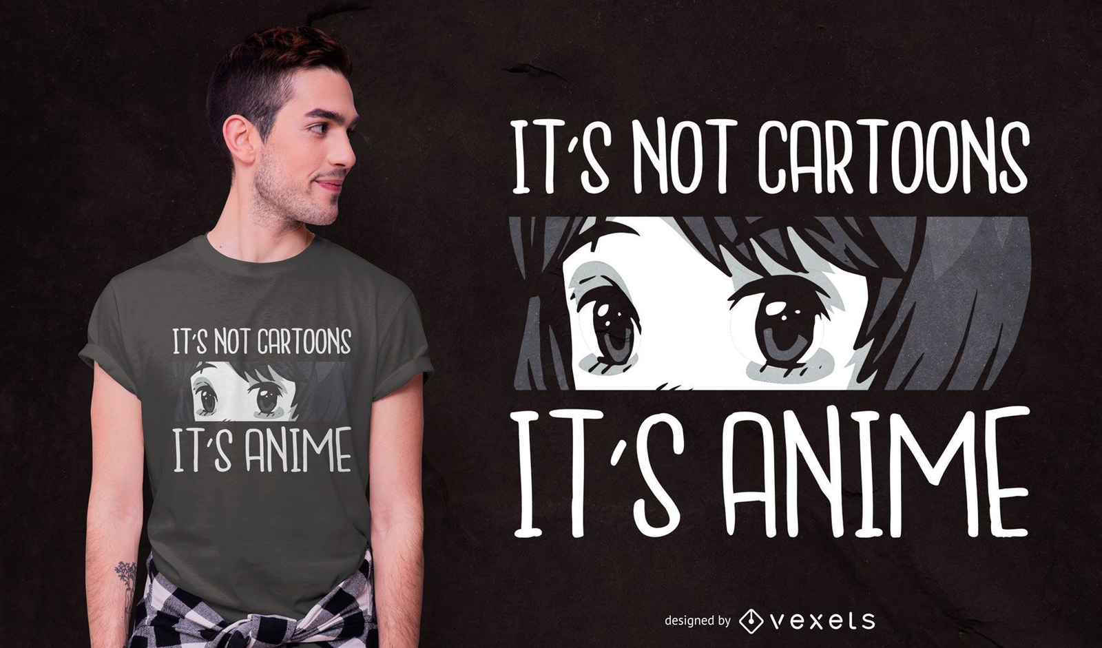 Não é desenho animado de camisetas de anime