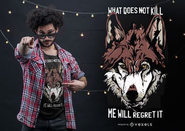 Design de t-shirt Wolf Quote
