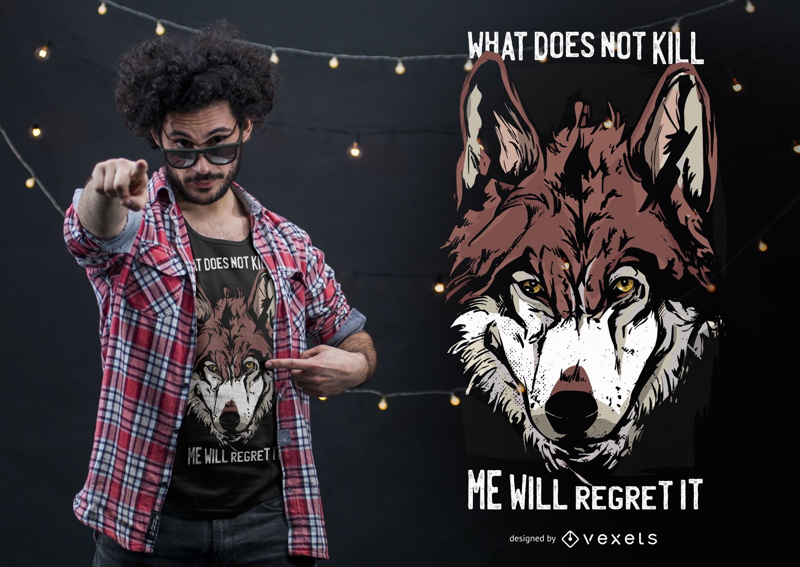 Wolf Zitat T-Shirt Design