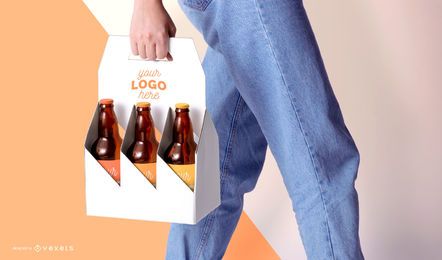 Beer packaging mockup template Beer packaging mockup template